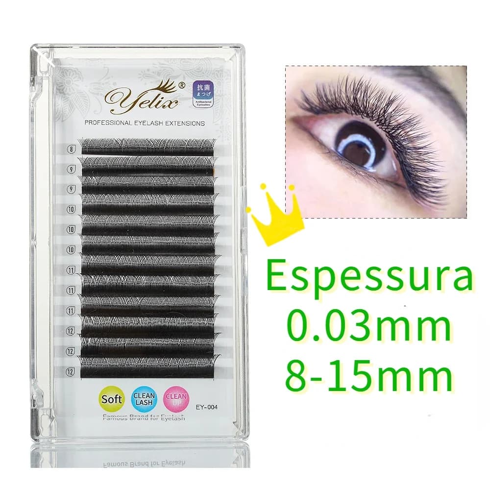 Y자형 YY 프리메이드 팬 속눈썹 연장 0.05mm C컬
