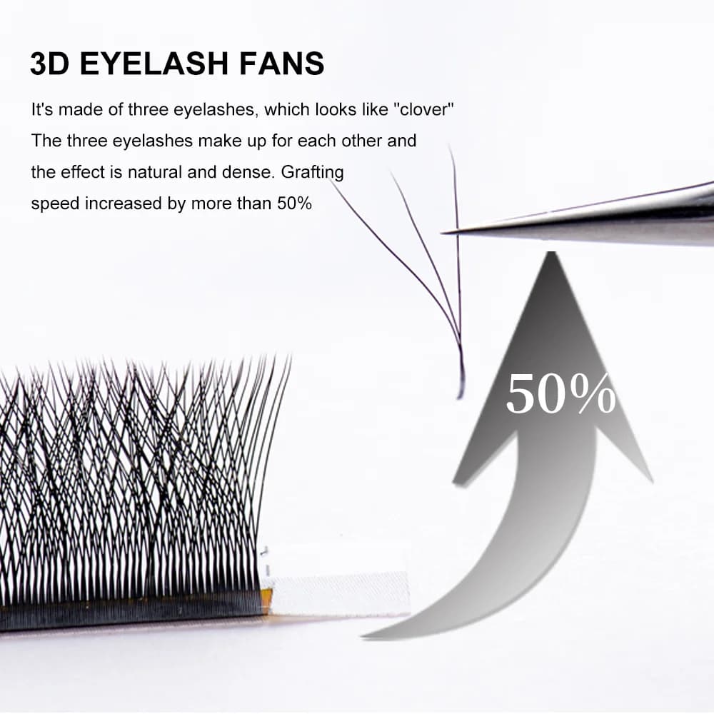 W자형 3D 프리메이드 볼륨 팬 속눈썹 연장